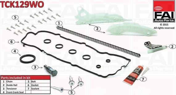 FAI AutoParts TCK129WO - Timing Chain Kit www.autospares.lv