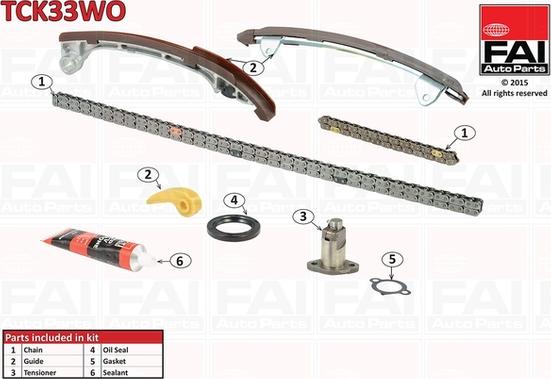 FAI AutoParts TCK33WO - Sadales vārpstas piedziņas ķēdes komplekts www.autospares.lv