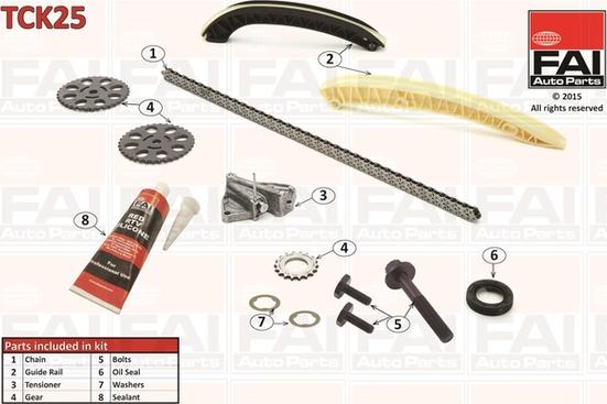 FAI AutoParts TCK25 - Sadales vārpstas piedziņas ķēdes komplekts autospares.lv