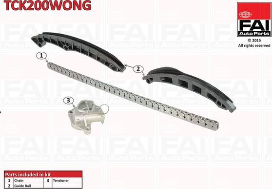 FAI AutoParts TCK200WONG - Sadales vārpstas piedziņas ķēdes komplekts www.autospares.lv