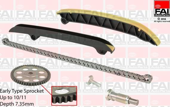 FAI AutoParts TCK208NG - Sadales vārpstas piedziņas ķēdes komplekts www.autospares.lv