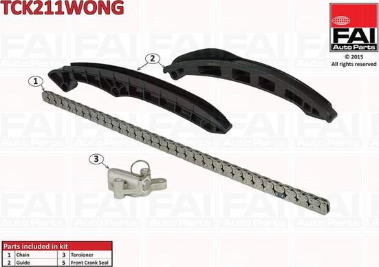 FAI AutoParts TCK211WONG - Sadales vārpstas piedziņas ķēdes komplekts www.autospares.lv