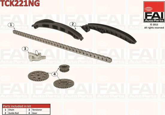 FAI AutoParts TCK221NG - Sadales vārpstas piedziņas ķēdes komplekts autospares.lv