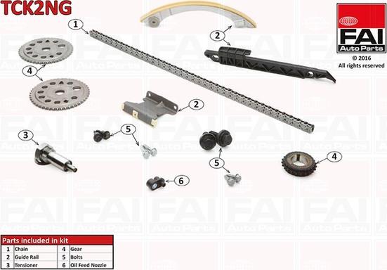 FAI AutoParts TCK2NG - Sadales vārpstas piedziņas ķēdes komplekts www.autospares.lv