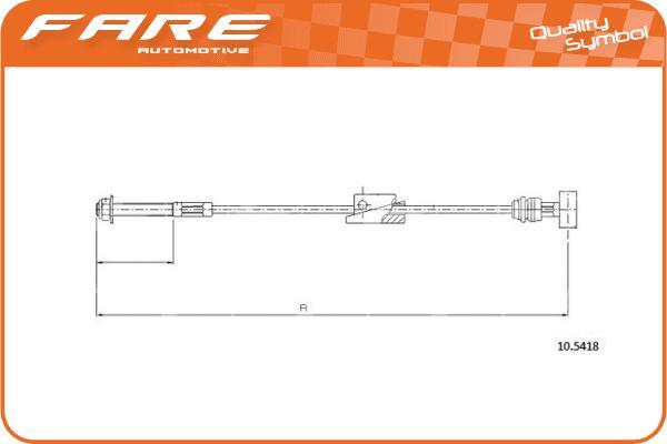 FARE SA 18255 - Trose, Stāvbremžu sistēma www.autospares.lv