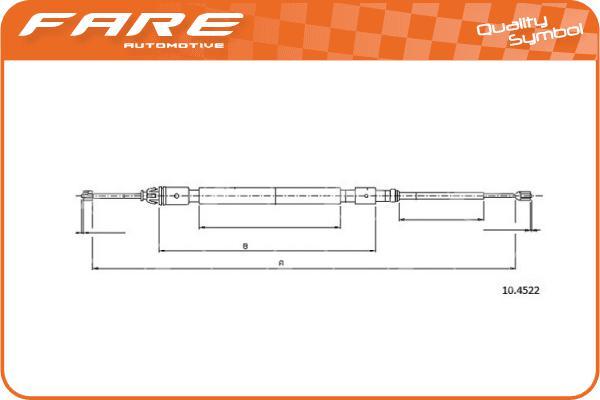 FARE SA 17853 - Trose, Stāvbremžu sistēma www.autospares.lv