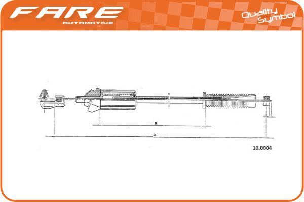 FARE SA 25542 - Akseleratora trose www.autospares.lv