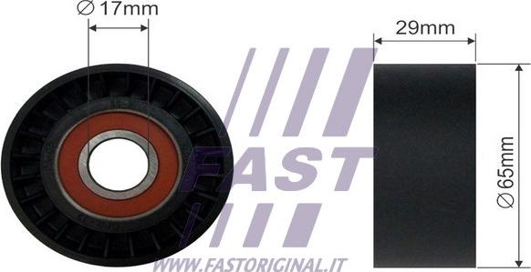 Fast FT44553 - Parazīt / Vadrullītis, Ķīļrievu siksna www.autospares.lv