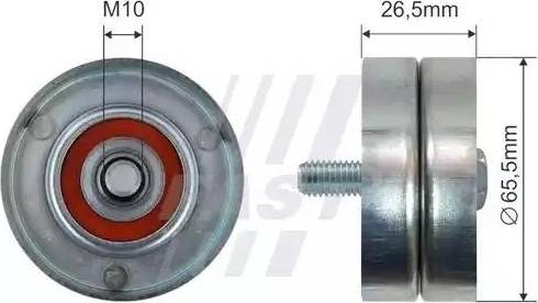 Fast FT44582 - Parazīt / Vadrullītis, Ķīļrievu siksna www.autospares.lv