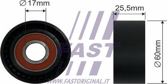 Fast FT44534 - Pulley, v-ribbed belt www.autospares.lv