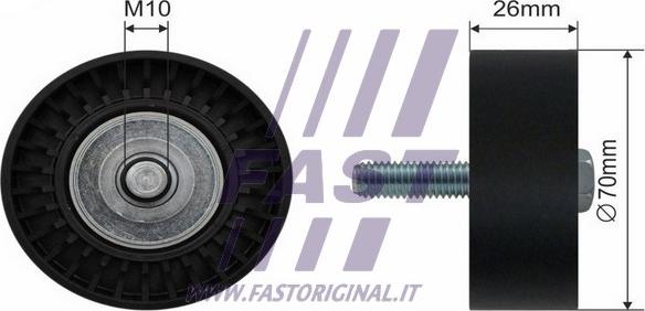 Fast FT44530 - Pulley, v-ribbed belt www.autospares.lv