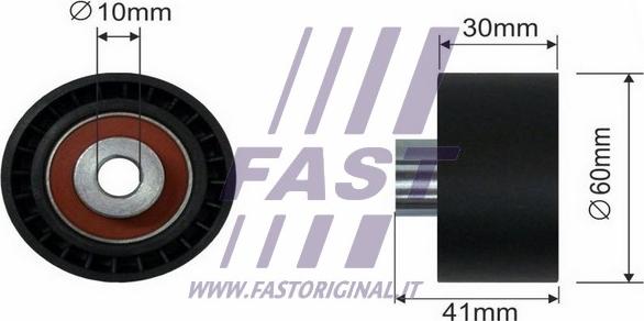 Fast FT44087 - Spriegotājrullītis, Gāzu sadales mehānisma piedziņas siksna www.autospares.lv