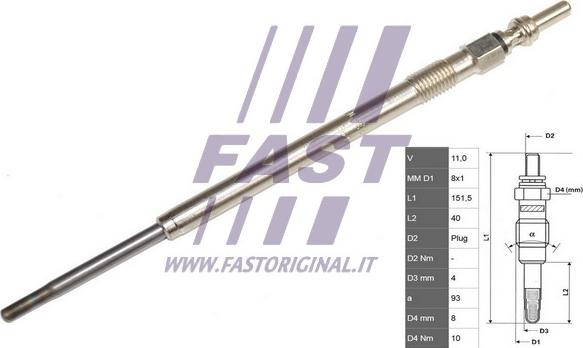 Fast FT82706 - Kvēlsvece www.autospares.lv