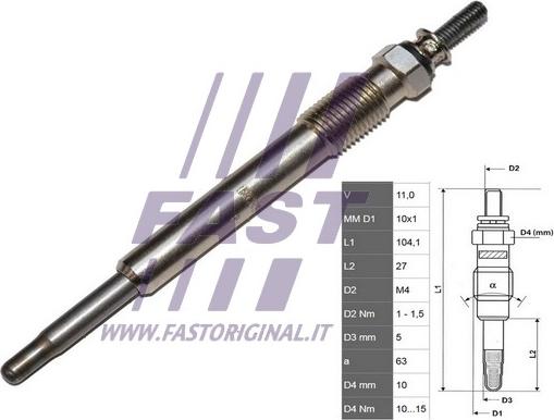 Fast FT82732 - Kvēlsvece www.autospares.lv