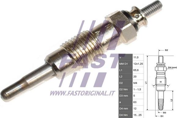 Fast FT82722 - Kvēlsvece www.autospares.lv