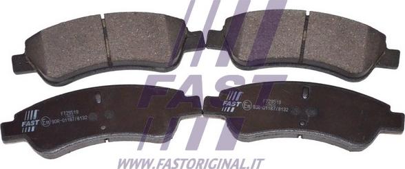 Fast FT29519 - Тормозные колодки, дисковые, комплект www.autospares.lv