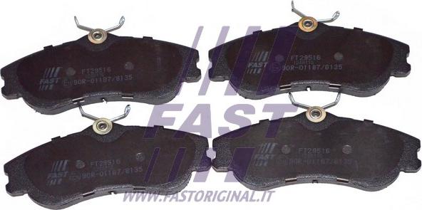 Fast FT29516 - Bremžu uzliku kompl., Disku bremzes www.autospares.lv