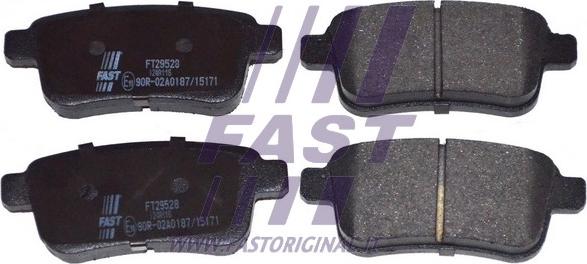 Fast FT29528 - Brake Pad Set, disc brake www.autospares.lv