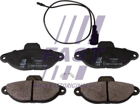 Fast FT29051 - Brake Pad Set, disc brake www.autospares.lv