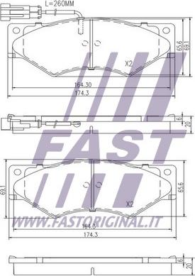 Fast FT29060 - Brake Pad Set, disc brake www.autospares.lv