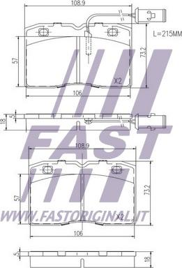 Fast FT29009 - Bremžu uzliku kompl., Disku bremzes www.autospares.lv