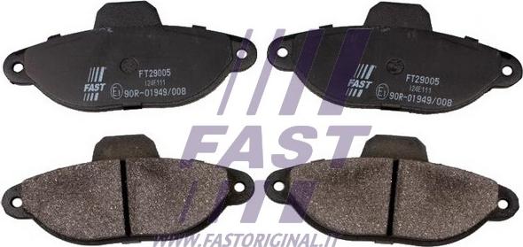 Fast FT29005 - Brake Pad Set, disc brake www.autospares.lv