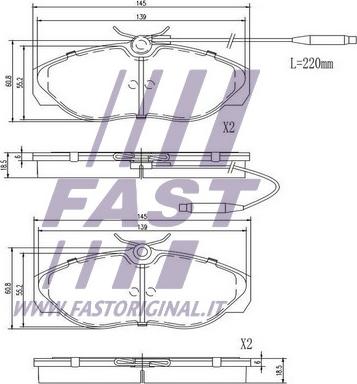 Fast FT29007HD - Bremžu uzliku kompl., Disku bremzes www.autospares.lv