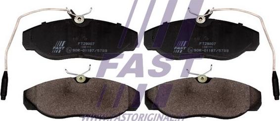 Fast FT29007 - Brake Pad Set, disc brake www.autospares.lv