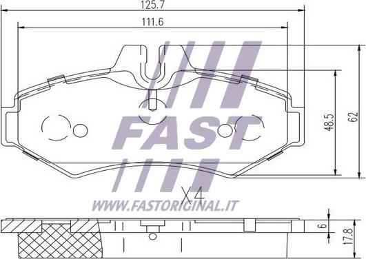 Fast FT29014 - Bremžu uzliku kompl., Disku bremzes www.autospares.lv