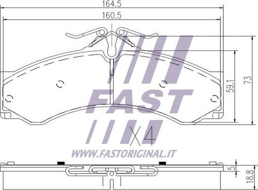 Fast FT29015 - Bremžu uzliku kompl., Disku bremzes www.autospares.lv