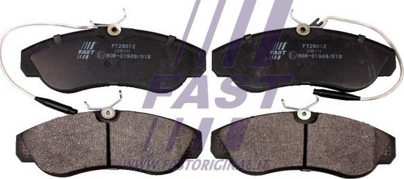 Fast FT29012 - Brake Pad Set, disc brake www.autospares.lv