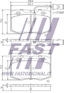 Fast FT29079 - Bremžu uzliku kompl., Disku bremzes www.autospares.lv