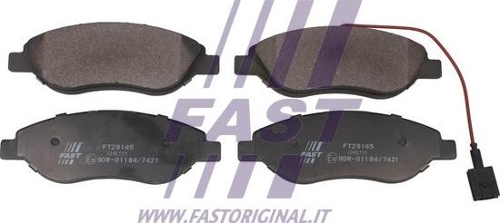 Fast FT29145 - Bremžu uzliku kompl., Disku bremzes www.autospares.lv