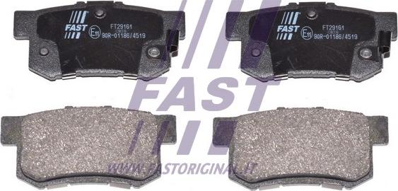 Fast FT29161 - Brake Pad Set, disc brake www.autospares.lv