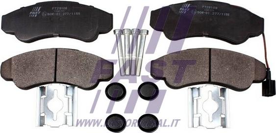 Fast FT29108 - Brake Pad Set, disc brake www.autospares.lv