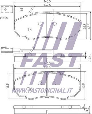 Fast FT29107 - Bremžu uzliku kompl., Disku bremzes www.autospares.lv