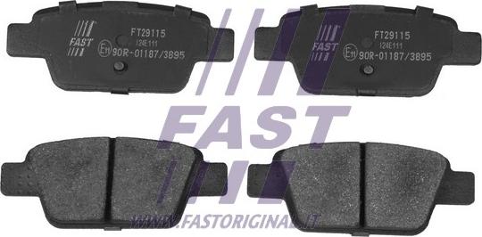 Fast FT29115 - Bremžu uzliku kompl., Disku bremzes www.autospares.lv