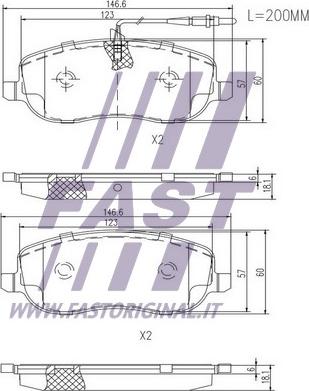 Fast FT29128 - Bremžu uzliku kompl., Disku bremzes www.autospares.lv