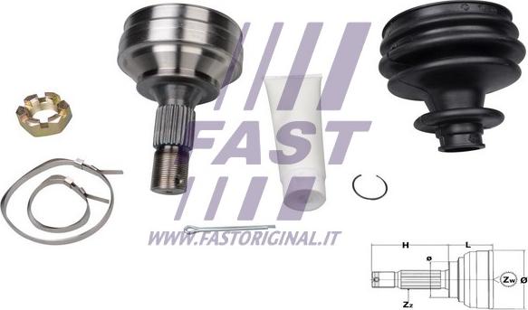 Fast FT25089K - Šarnīru komplekts, Piedziņas vārpsta www.autospares.lv