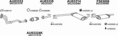 Faurecia AA96543 - Kronšteins, Trokšņa slāpētājs www.autospares.lv