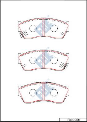 FBK FD9005M - Brake Pad Set, disc brake www.autospares.lv