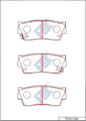 FBK FD9010M - Brake Pad Set, disc brake www.autospares.lv