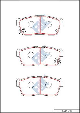 FBK FD9030M - Bremžu uzliku kompl., Disku bremzes www.autospares.lv