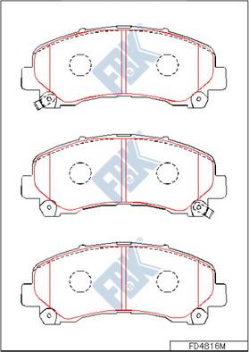 FBK FD4816M - Bremžu uzliku kompl., Disku bremzes www.autospares.lv