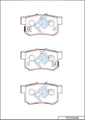 FBK FD5046M - Brake Pad Set, disc brake www.autospares.lv