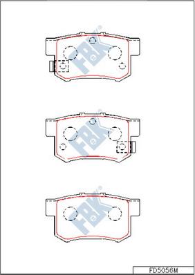 FBK FD5056M - Bremžu uzliku kompl., Disku bremzes www.autospares.lv