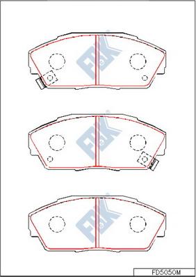 FBK FD5050M - Brake Pad Set, disc brake www.autospares.lv