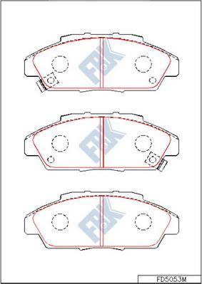 FBK FD5053M - Bremžu uzliku kompl., Disku bremzes www.autospares.lv