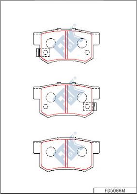 FBK FD5066M - Brake Pad Set, disc brake www.autospares.lv