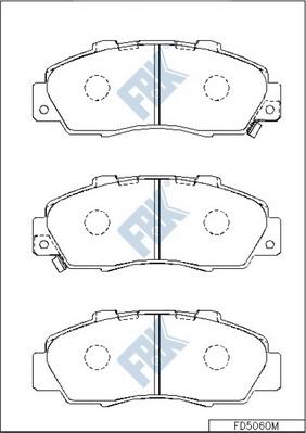 FBK FD5060M - Bremžu uzliku kompl., Disku bremzes autospares.lv